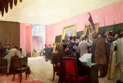 Una riunione dei giudici del Salon des Artistes Francais, 1885 da Henri Gervex